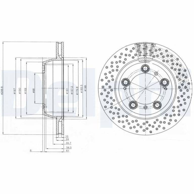Disques de frein DELPHI ref. BG4151