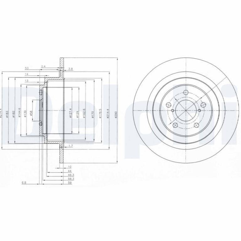 Disques de frein DELPHI ref. BG4154