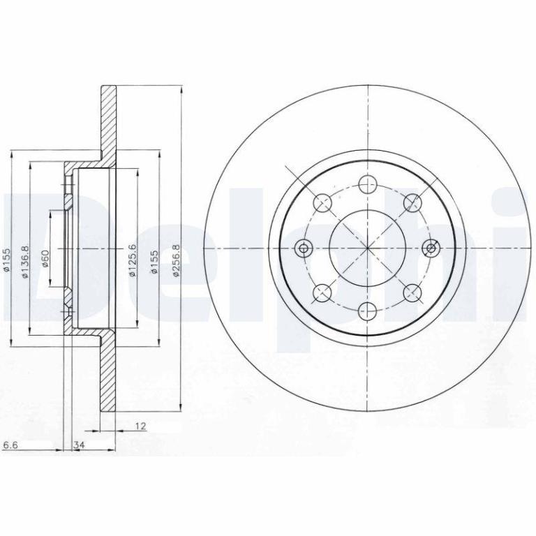 Disques de frein DELPHI ref. BG4155