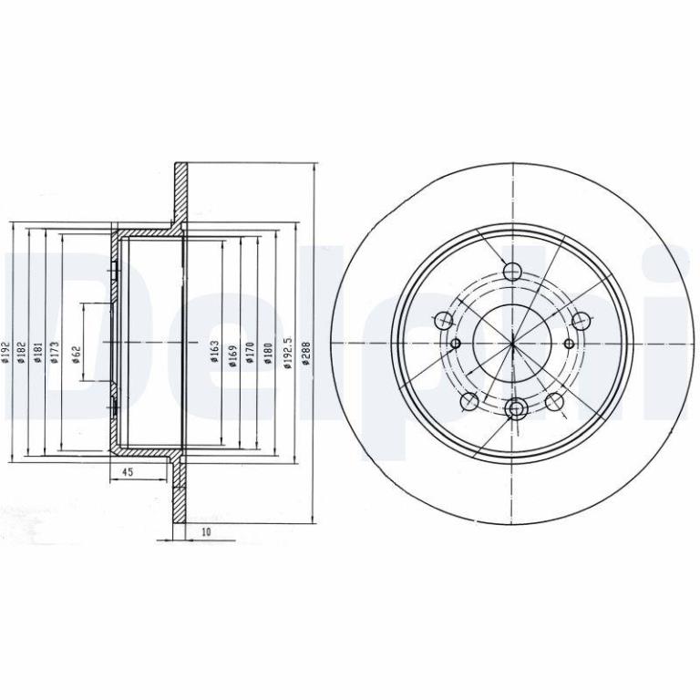 Disques de frein DELPHI BG4156