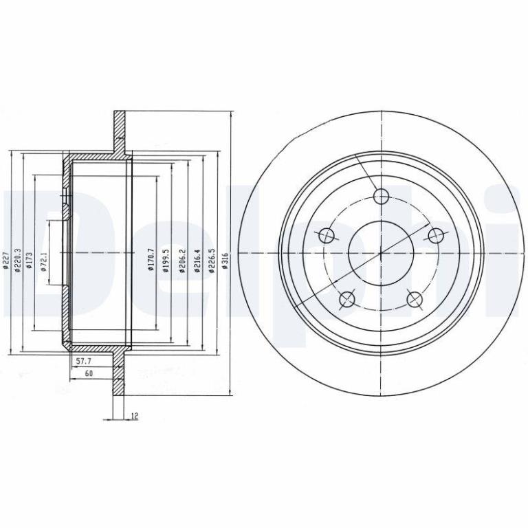 Disques de frein DELPHI BG4157
