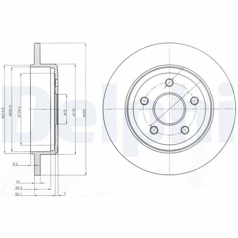 Disques de frein DELPHI BG4160