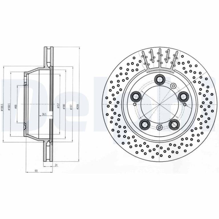Disques de frein DELPHI BG4163C