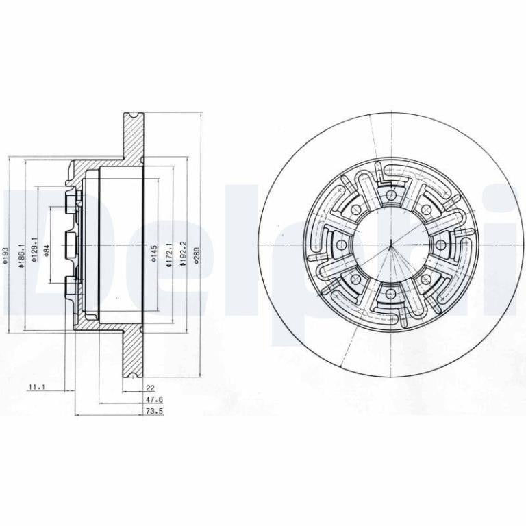 Disques de frein DELPHI BG4171