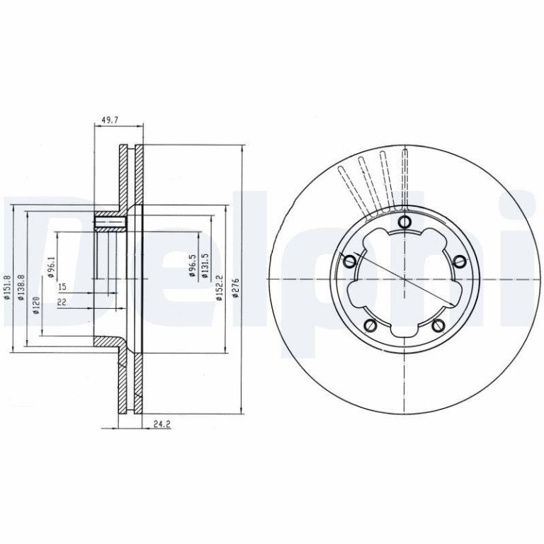 Disques de frein DELPHI BG4173