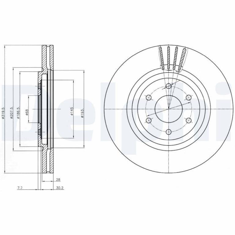 Disques de frein DELPHI BG4176C
