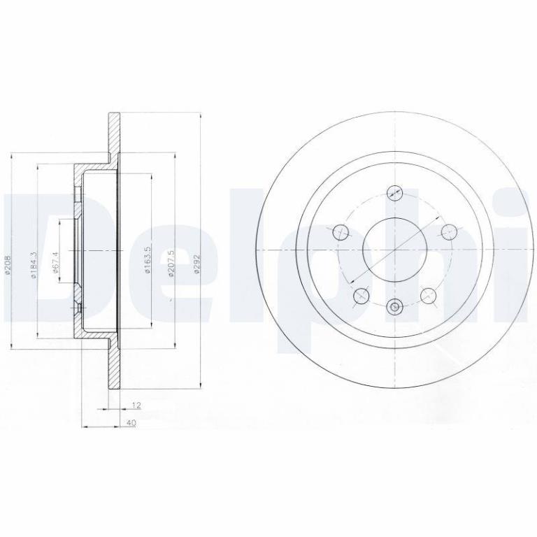 Disques de frein DELPHI ref. BG4188