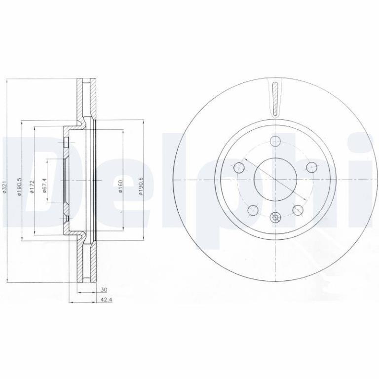 Disques de frein DELPHI BG4189C