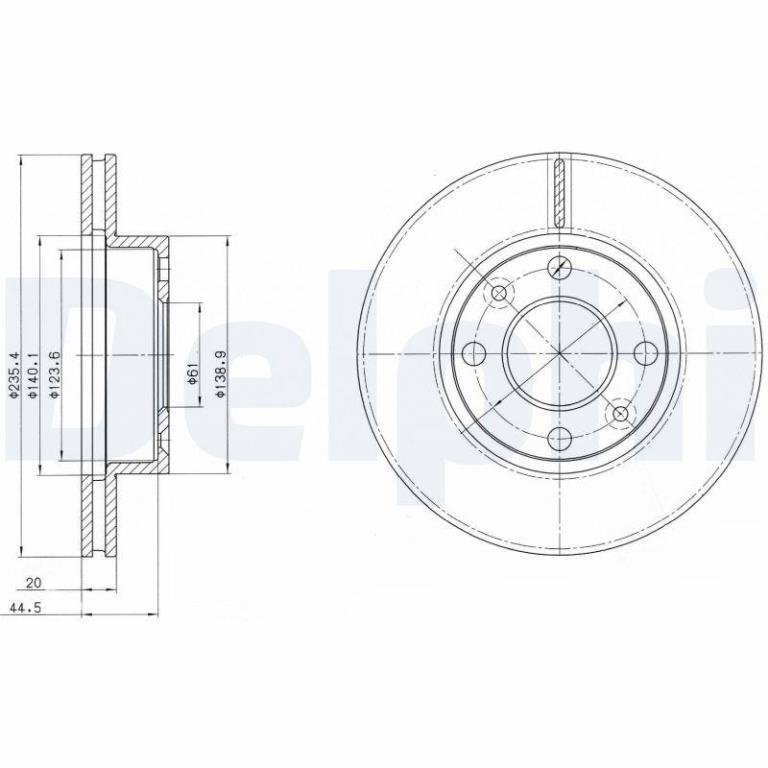 Disques de frein DELPHI ref. BG4195