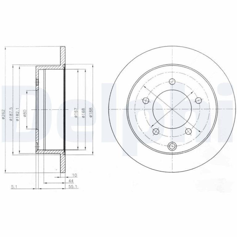 Disques de frein DELPHI BG4198