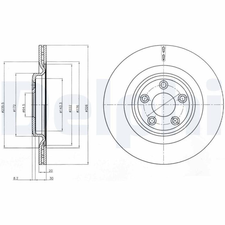 Disques de frein DELPHI BG4202C