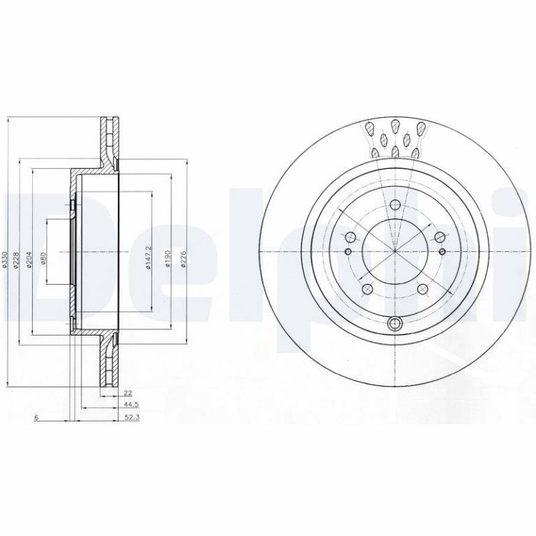 Disques de frein DELPHI BG4204C