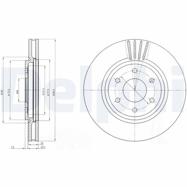 Disques de frein DELPHI ref. BG4205
