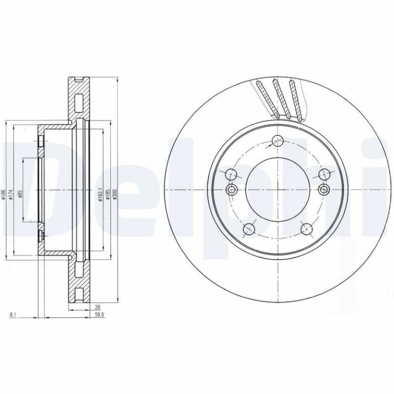 Disques de frein DELPHI BG4207