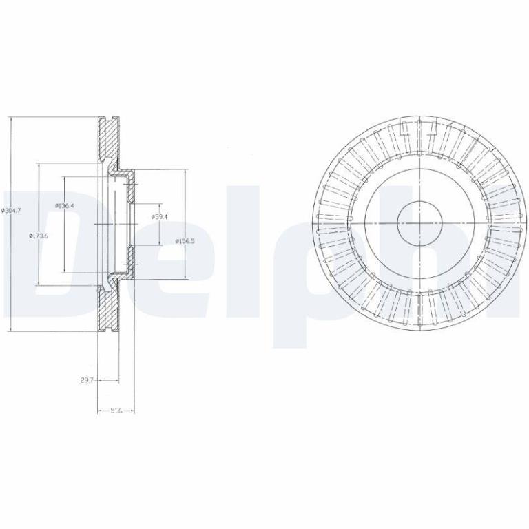 Disques de frein DELPHI BG4214