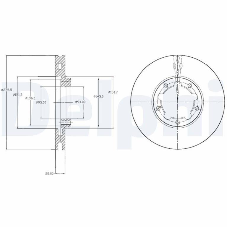 Disques de frein DELPHI BG4217