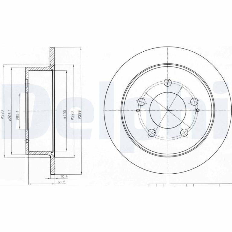 Disques de frein DELPHI BG4220