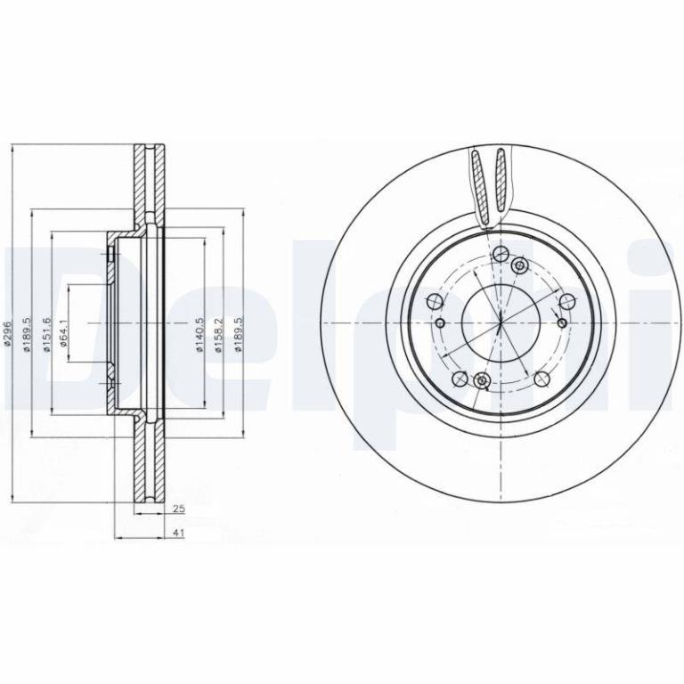 Disques de frein DELPHI BG4224