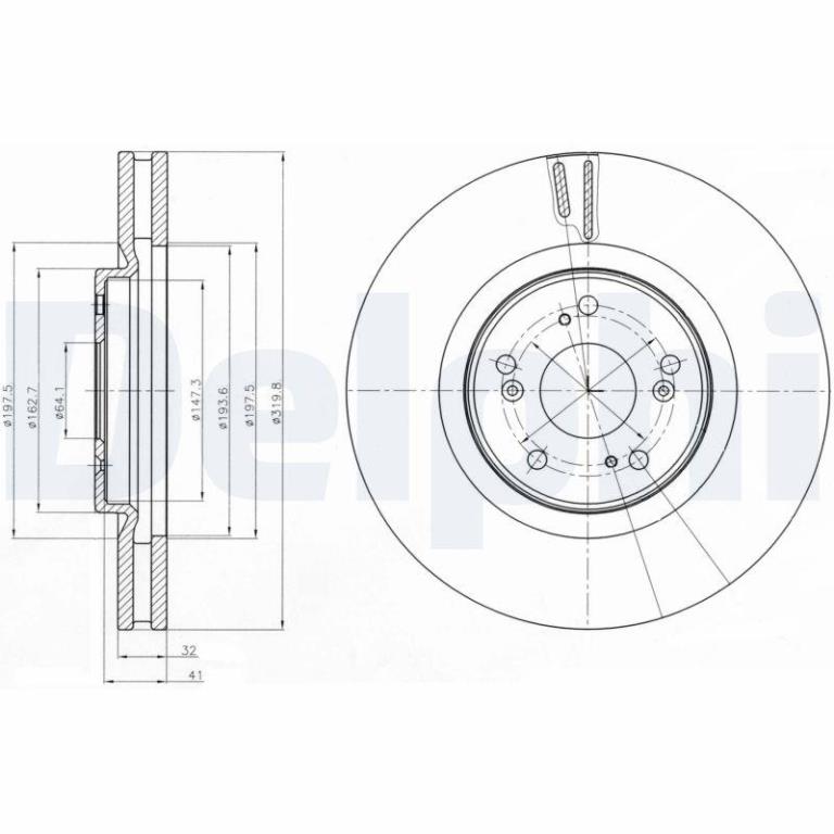 Disques de frein DELPHI ref. BG4225