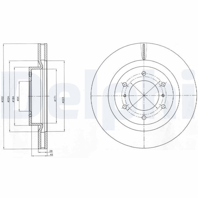 Disques de frein DELPHI ref. BG4228