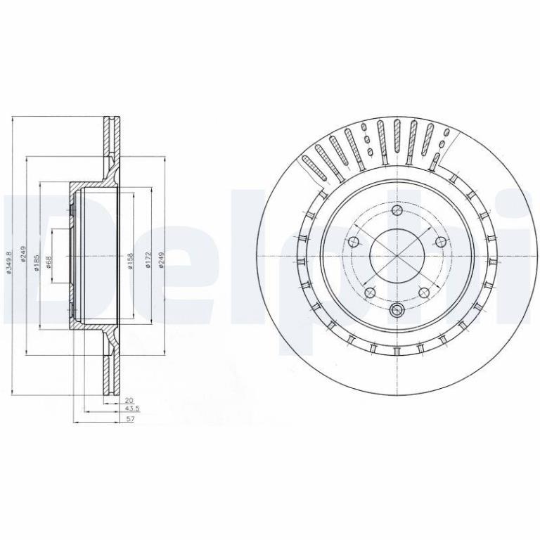 Disques de frein DELPHI BG4230C
