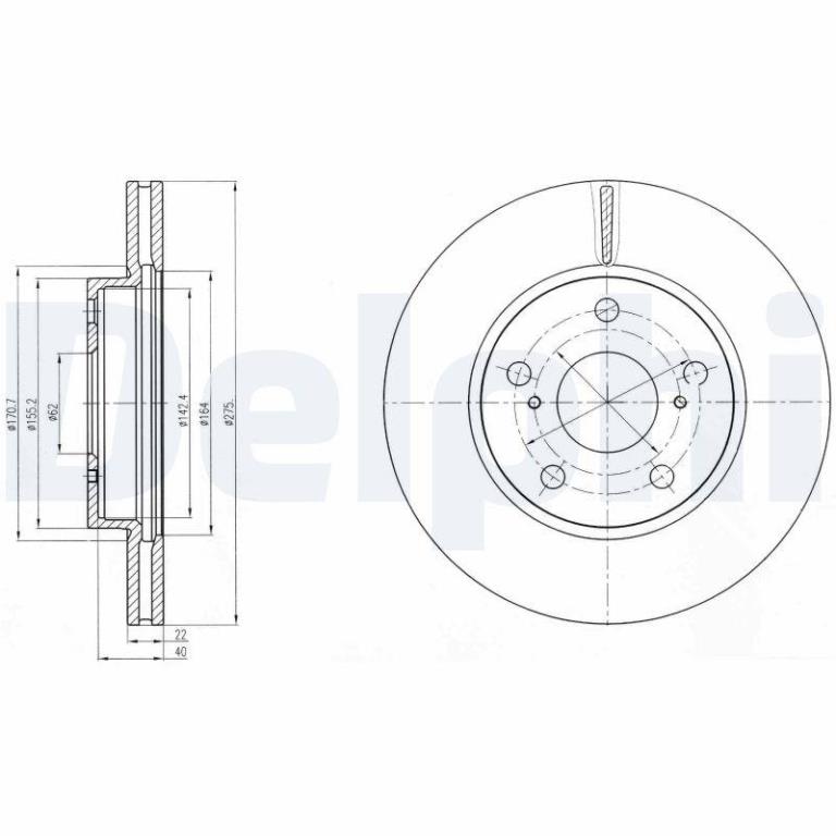 Disques de frein DELPHI BG4232