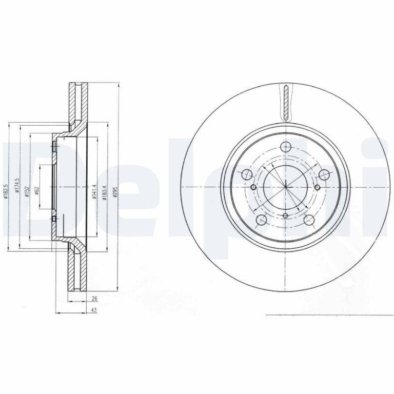 Disques de frein DELPHI BG4236C