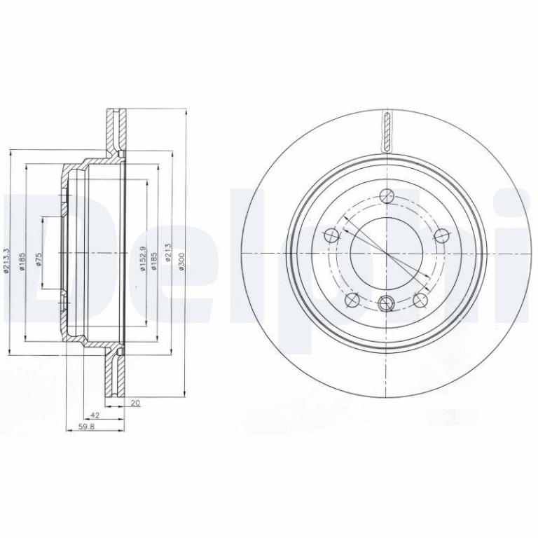 Disques de frein DELPHI ref. BG4243C