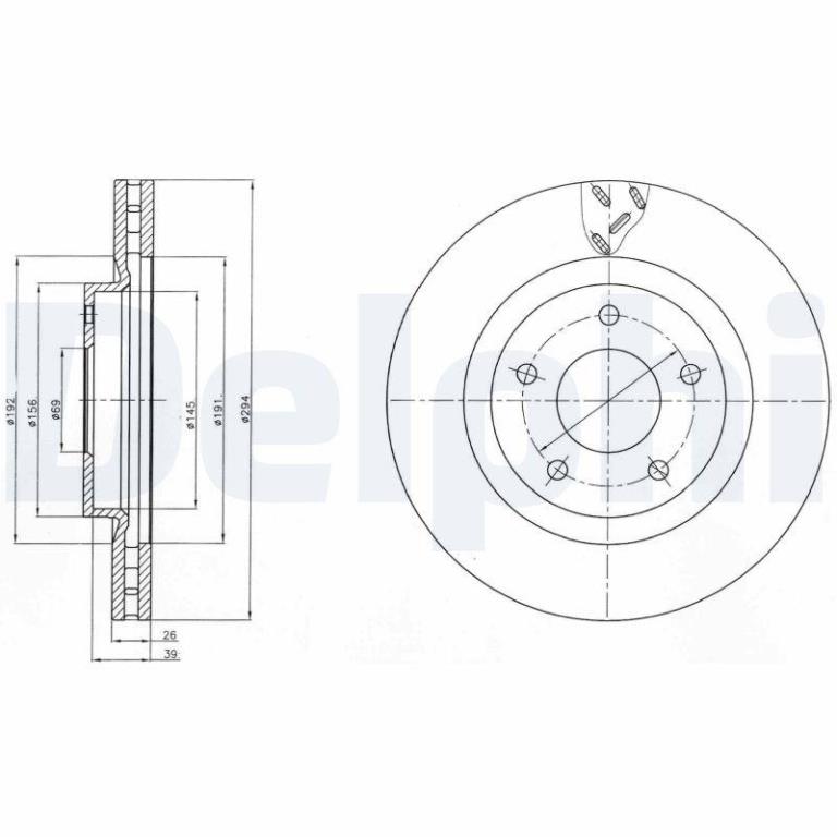 Disques de frein DELPHI ref. BG4246