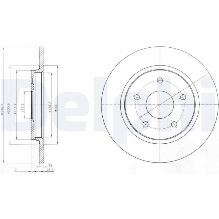 Disques de frein DELPHI BG4247