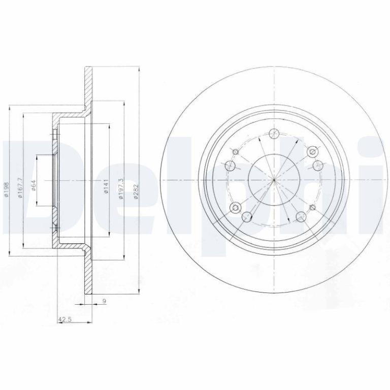 Disques de frein DELPHI BG4249