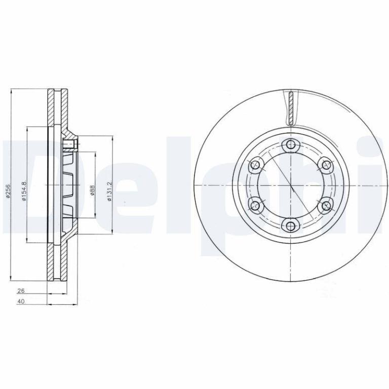 Disques de frein DELPHI BG4252