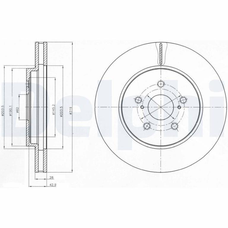 Disques de frein DELPHI BG4253