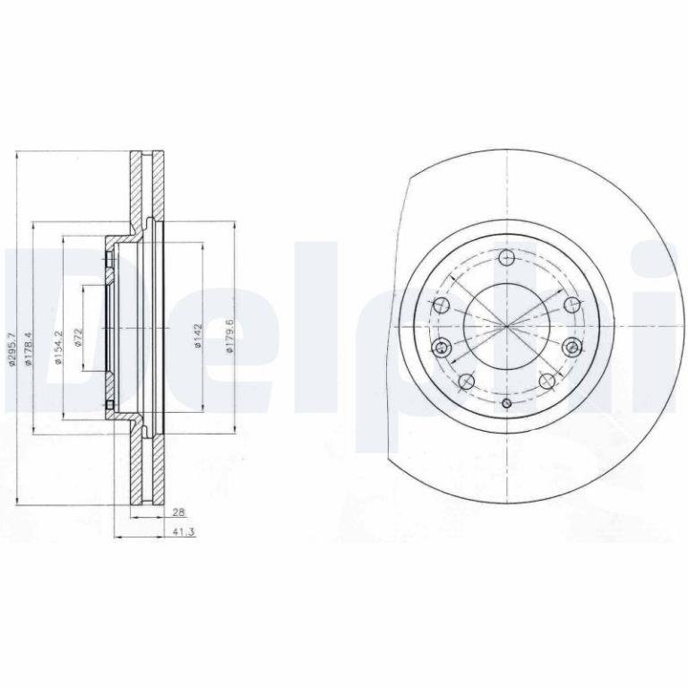 Disques de frein DELPHI BG4256