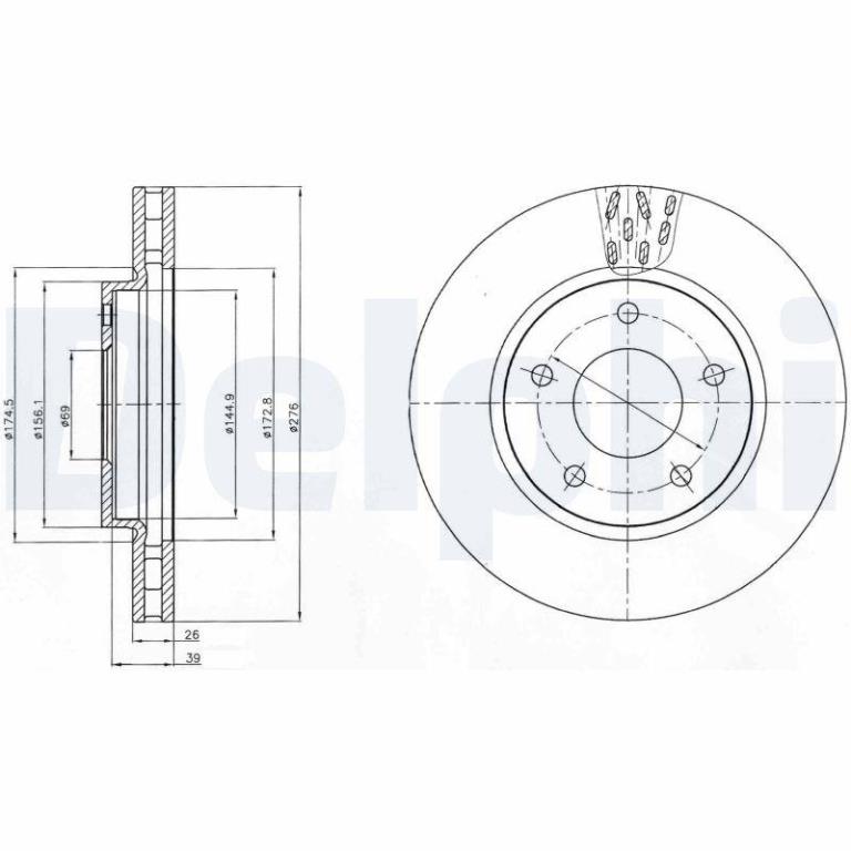 Disques de frein DELPHI BG4258