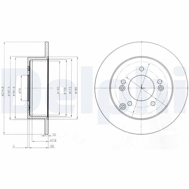 Disques de frein DELPHI BG4260
