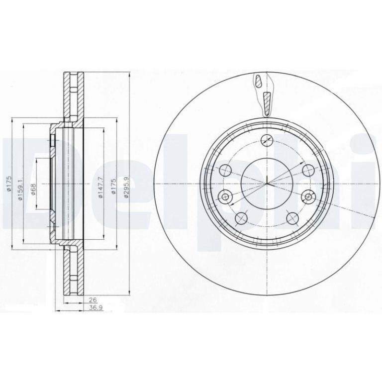 Disques de frein DELPHI ref. BG4264