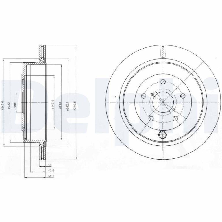 Disques de frein DELPHI BG4267
