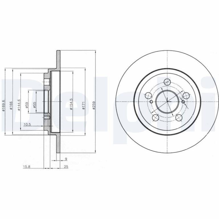 Disques de frein DELPHI BG4272
