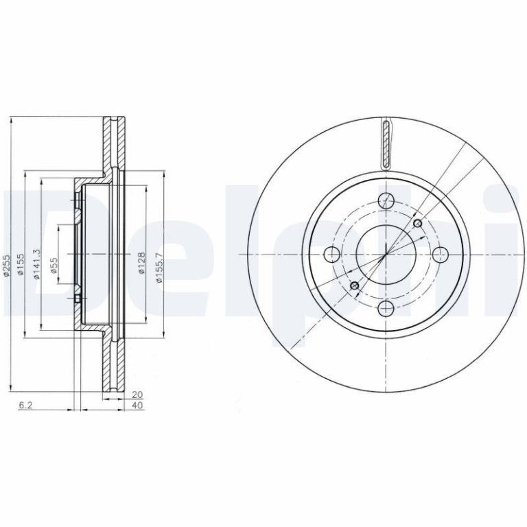 Disques de frein DELPHI ref. BG4274