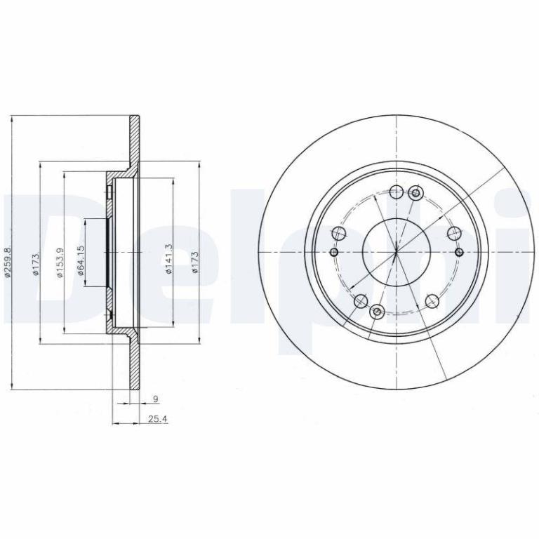 Disques de frein DELPHI BG4280