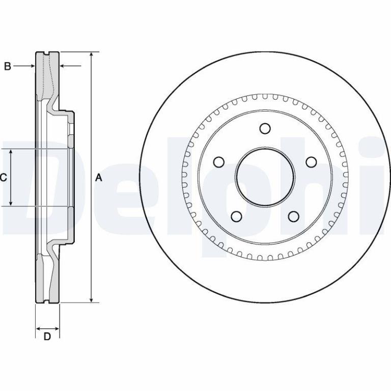 Disques de frein DELPHI BG4283