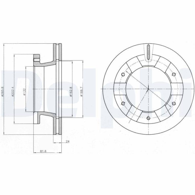 Disques de frein DELPHI BG4285