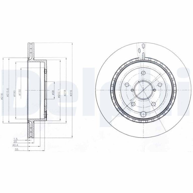 Disques de frein DELPHI ref. BG4287