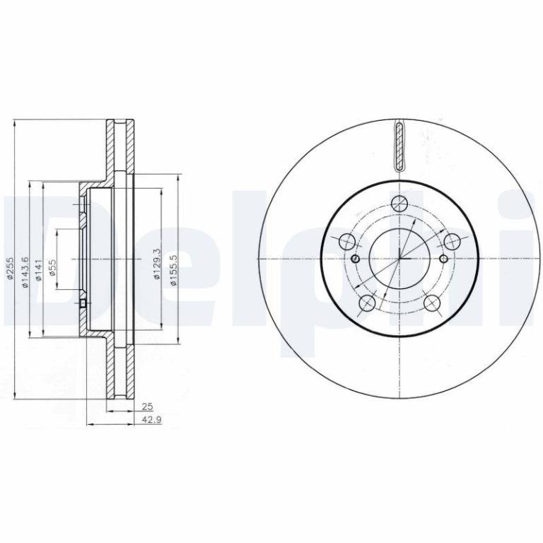 Disques de frein DELPHI BG4290
