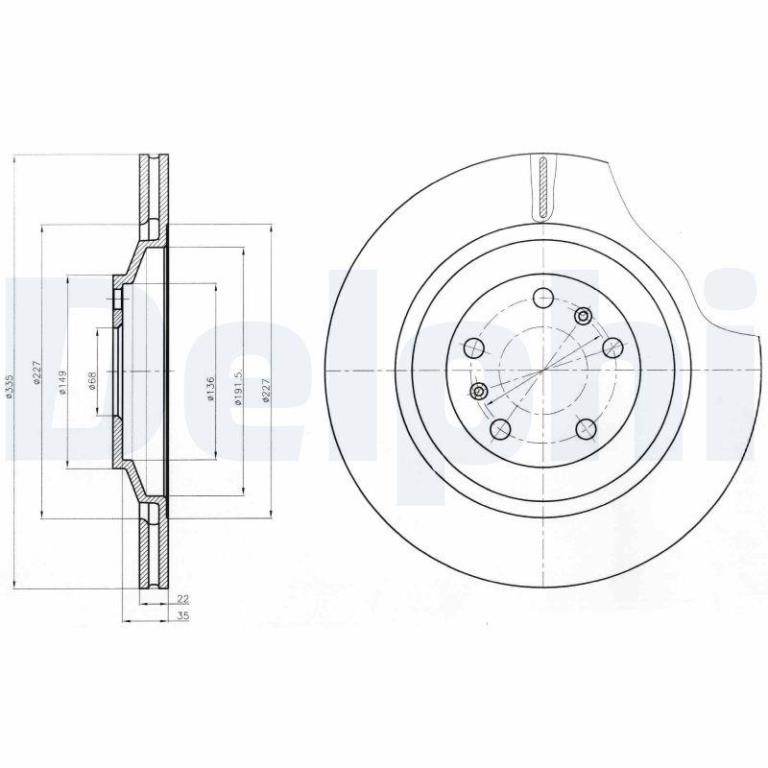 Disques de frein DELPHI BG4292C