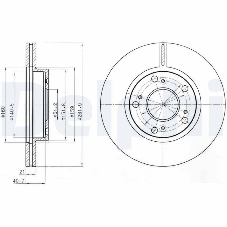 Disques de frein DELPHI BG4294