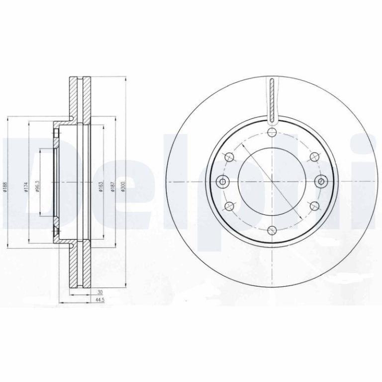 Disques de frein DELPHI ref. BG4296