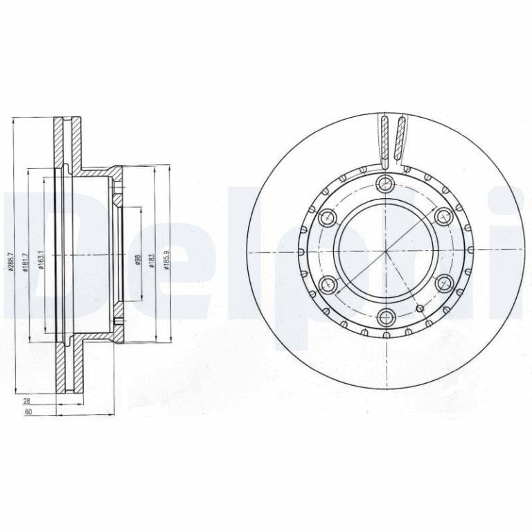 Disques de frein DELPHI BG4297