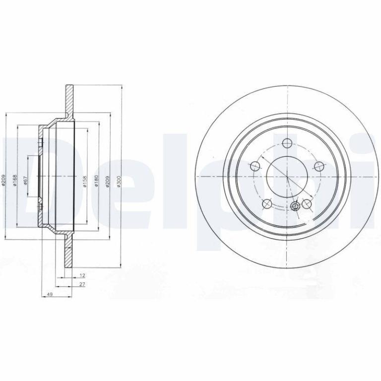 Disques de frein DELPHI BG4298C